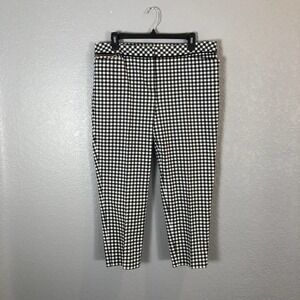 Jones New York Signature Petite Size 14P Stretch Checker Cropped Pants